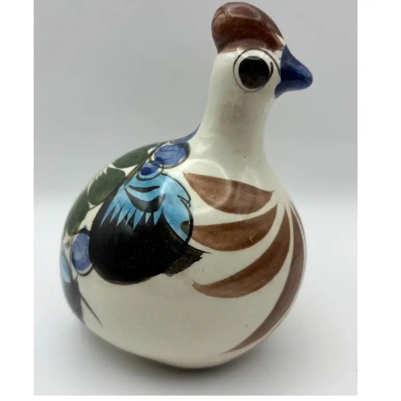 Mexican Folk Art Tonala Pottery Quail