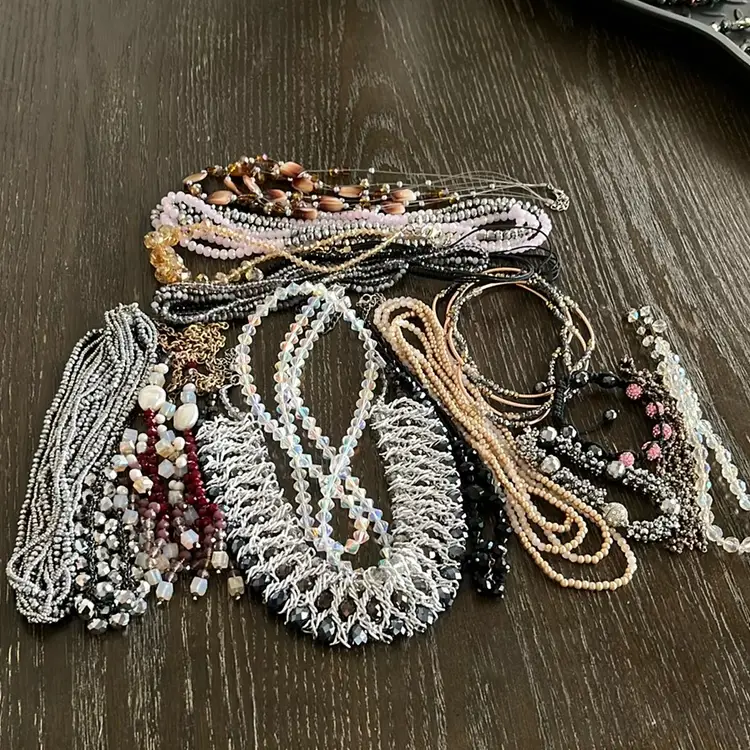 Large Lot of Crystal Jewelry 16 Pieces