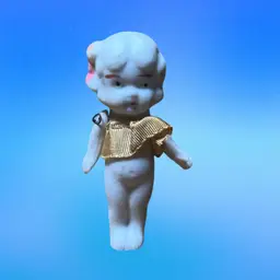 12. Vintage 3” Bisque Doll, made in Japan.