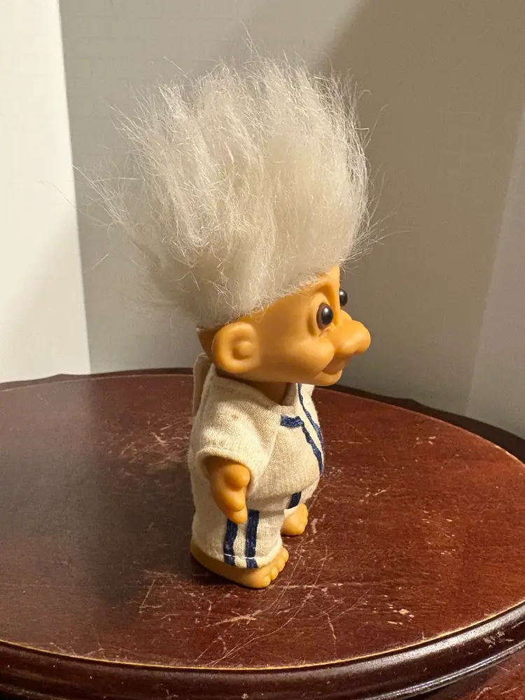 Russ Troll Doll White Hair In Sweat Suit