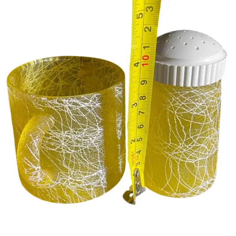 Bartlett Collins Color Craft Yellow Spaghetti String Shaker And Sugar Bowl