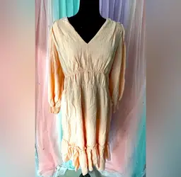 NWT Calvin Klein Peach Gauze Dress