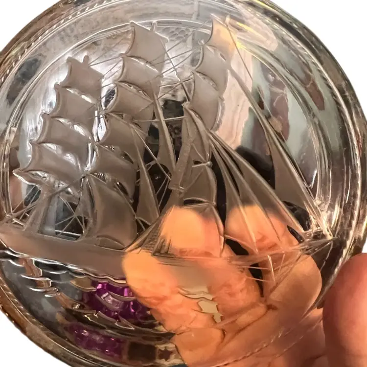 Lalique French Crystal Sailing Ship