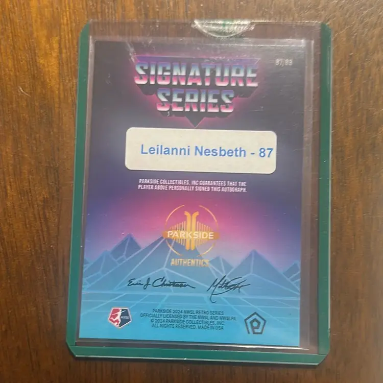 Lelanni Nesbeth 2024 Parkside NWSL Retro Signature Series /89