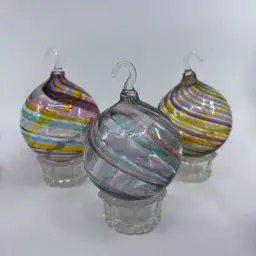 Blown Glass Signed Ornament Choice
