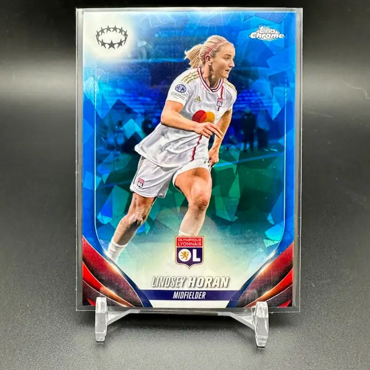 Lindsey Horan 2023-24 Topps Chrome Sapphire UWCL Lyon