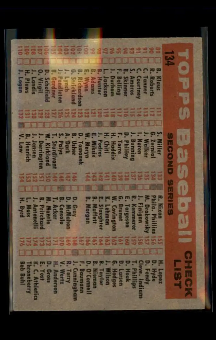 1958 Topps #134 Philadelphia Phillies - (pk4) - Philadelphia Phillies