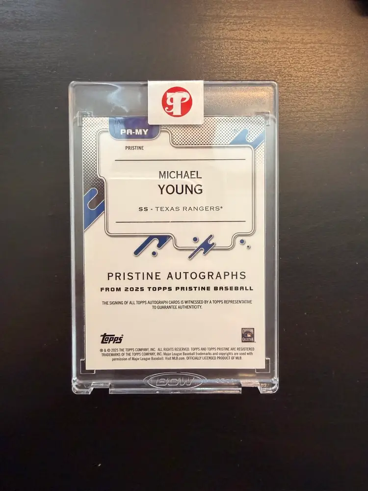 Michael Young 2025 Topps Pristine Auto