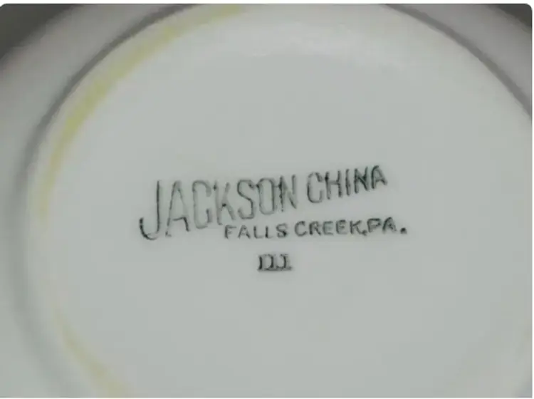 Jackson China Falls Creek Pa Restaurant Ware Creamer White Red Trim Collectible Dining Serving