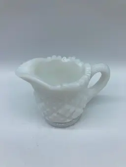 Vintage Westmoreland White Milk Glass Thumbelina Mini Cream