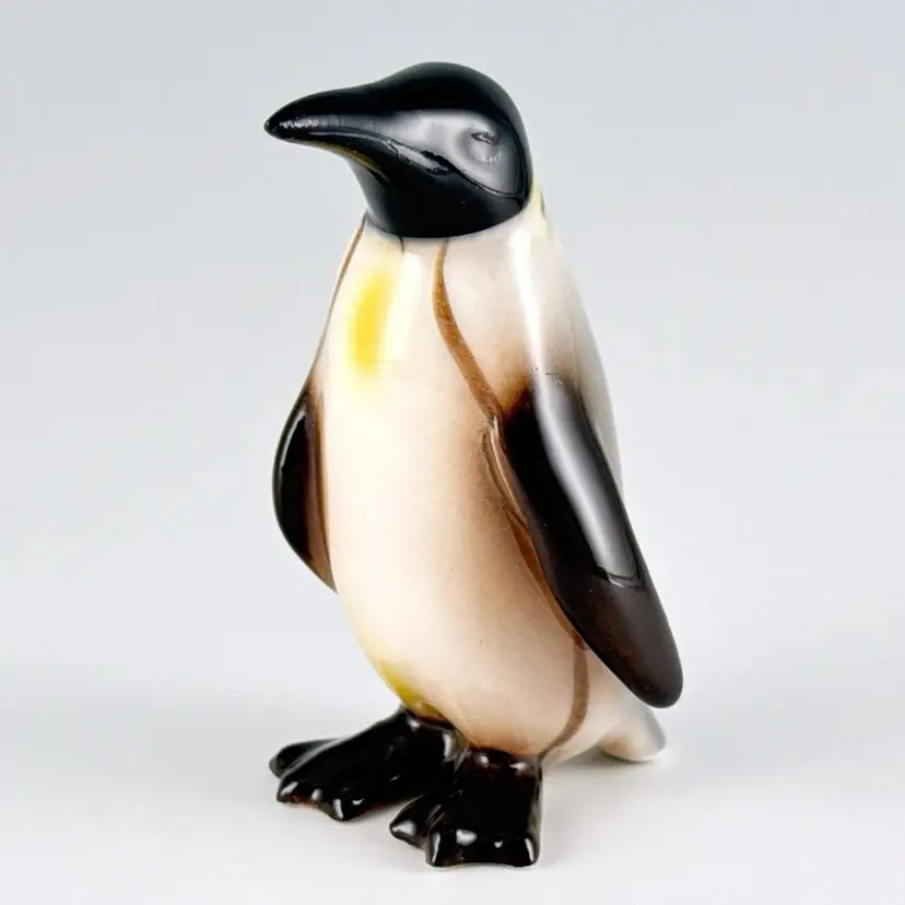 Goebel Emperor Penguin Figurine Hand Painted Porcelain West Germany Vintage CV8A