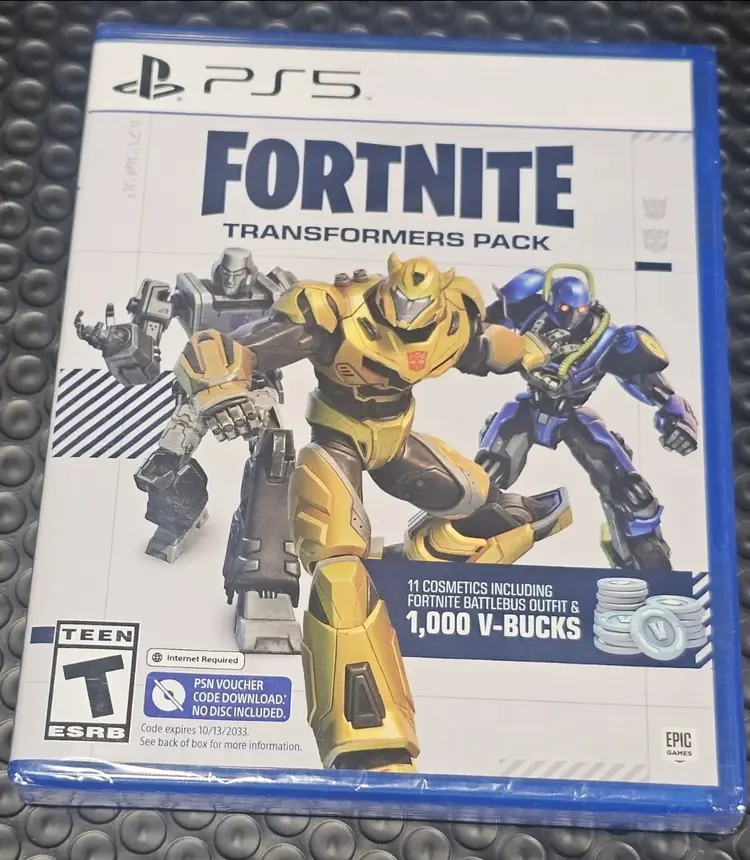 PS5 Fortnite Transformers Pack – Factory Sealed, 1,000 V-Bucks Included