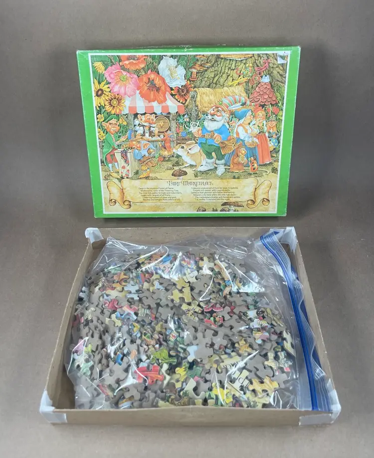 1980 Fairy Marketplace Vintage  Jigsaw Puzzle 500Pc. Fantasy Current Inc