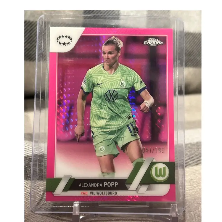 Alexandra Popp 41/199 Pink Prism Refractor - 2022/2023 Topps Chrome UEFA Women’s Champion League