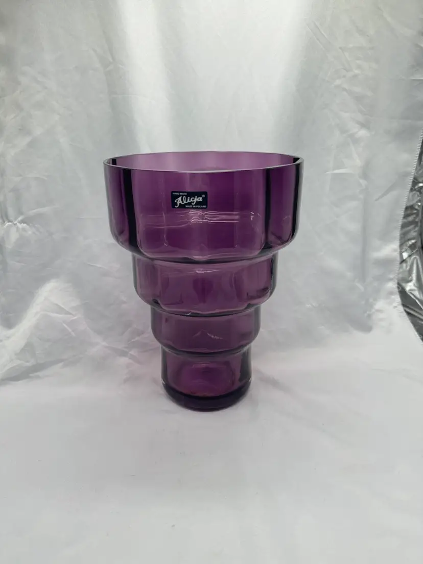 VTG MCM Alicja Polish Glass Vase