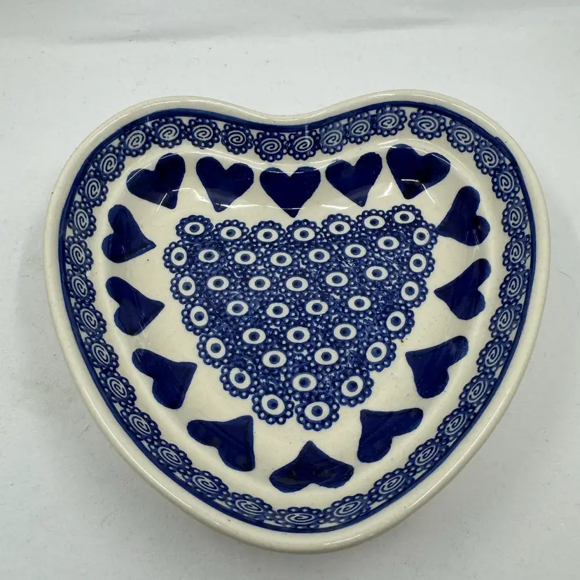 Polish Pottery Heart Dish