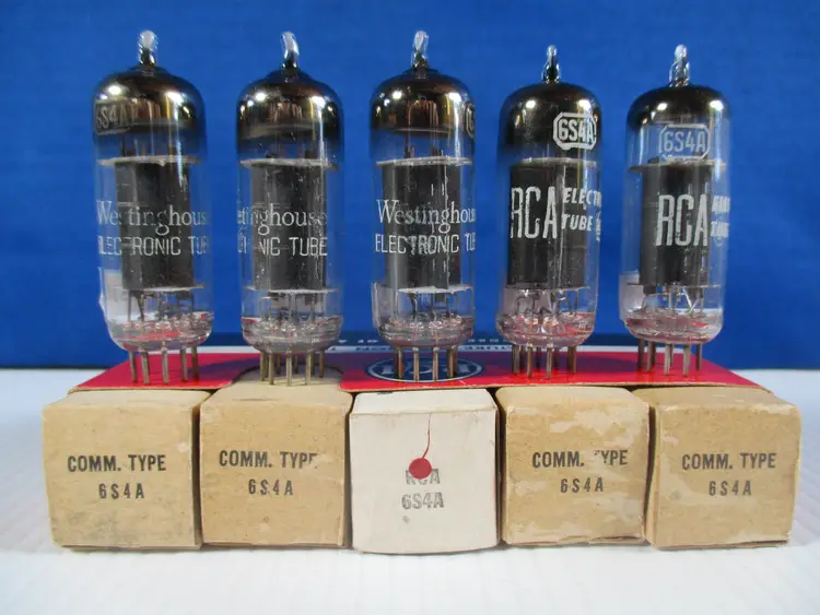 RCA 6S4A Vacuum Tubes New In Box Lot of 5 TV-7 Tested