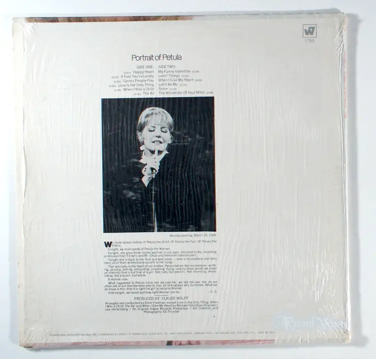 Petula Clark - Portrait of Petula (1969) Vinyl LP • Happy Heart