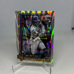 2025 Topps Chrome - Luisangel Acuna #56 RayWave Refractor (RC) New York Meta