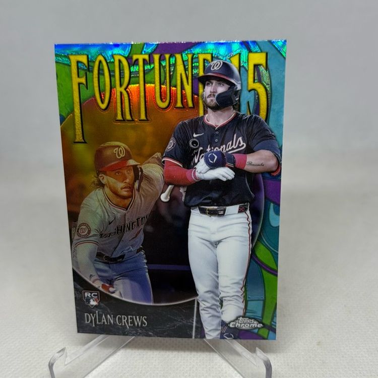 2025 Topps Chrome Fortune 15 Dylan Crews Nationals Rookie # F15-11