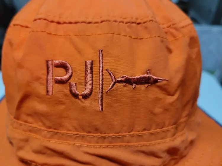 The Original Panama Jack Bucket Hat Orange Small/Medium Chin Strap Nylon