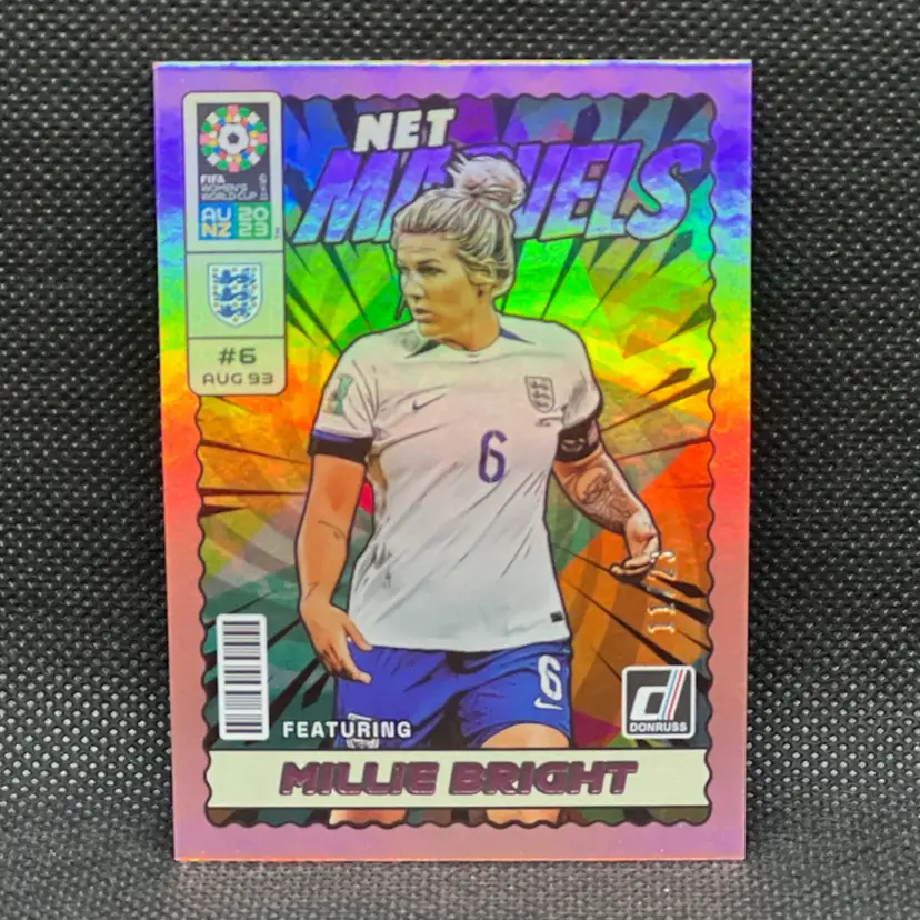 Millie Bright 2023 Donruss Women’s World Cup Net Marvels Pink /23 Soccer Card
