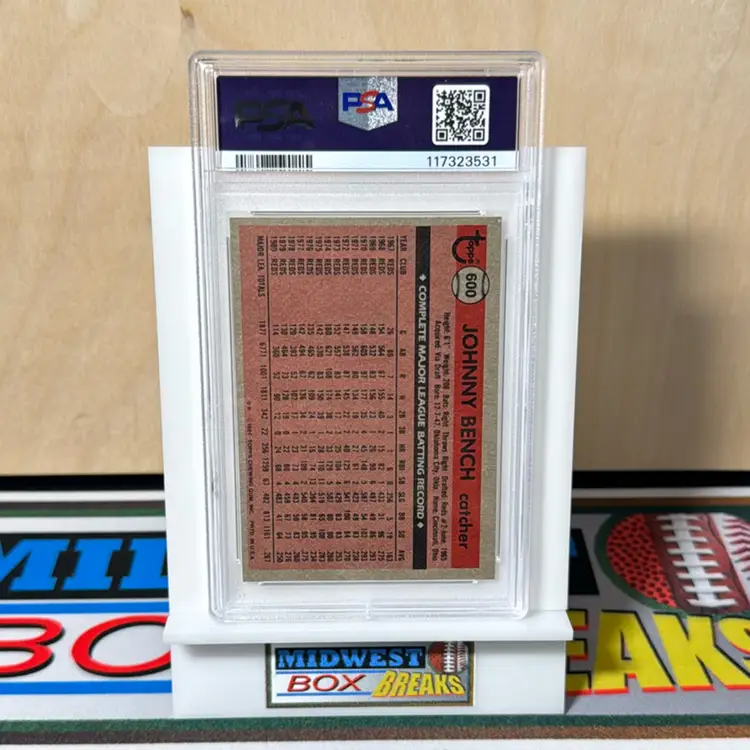 Johnny Bench #600 PSA 8 1981 Topps Cincinnati Reds
