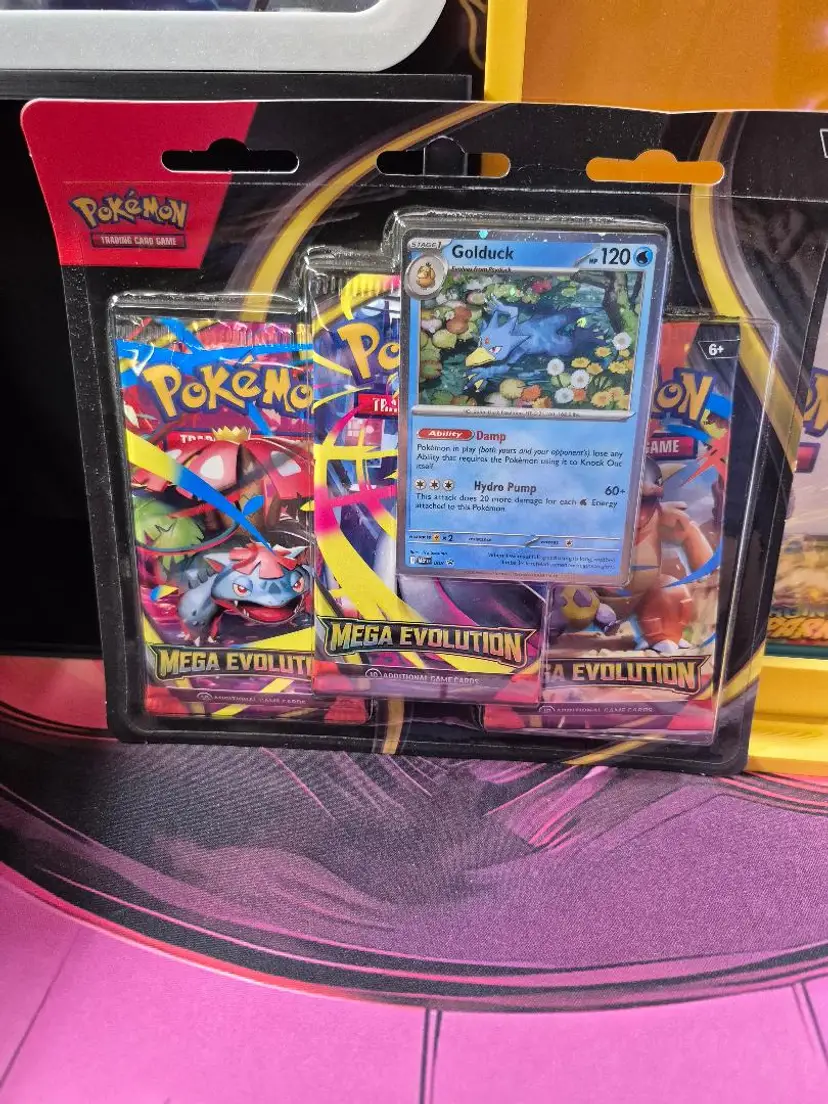 Mega Evolution 3 Pack with Golduck Promo
