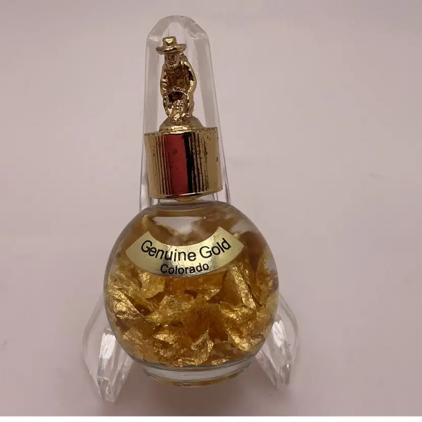 POW1 Genuine Gold Colorado Miner Panning for Gold Leaf 2.75”