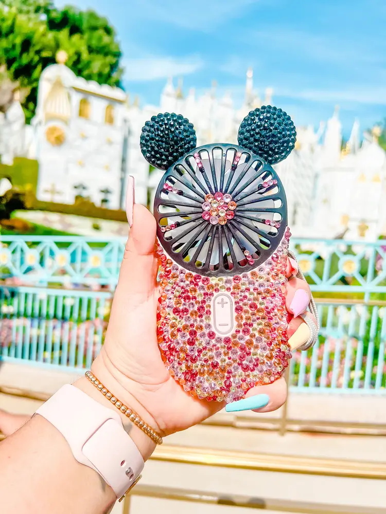 Blinged Mouse Fan (pink)