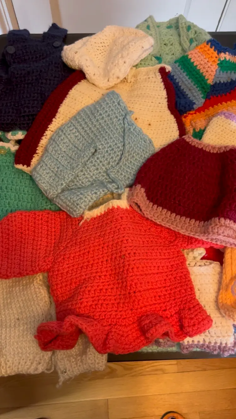 VTG Crochet/Knit Doll Clothes