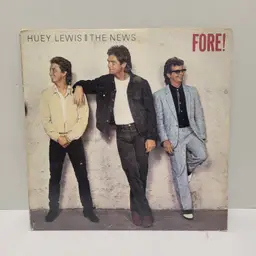 Huey Lewis And The News - Fore! 1986 Vinyl LP Sold As Art/display Untested