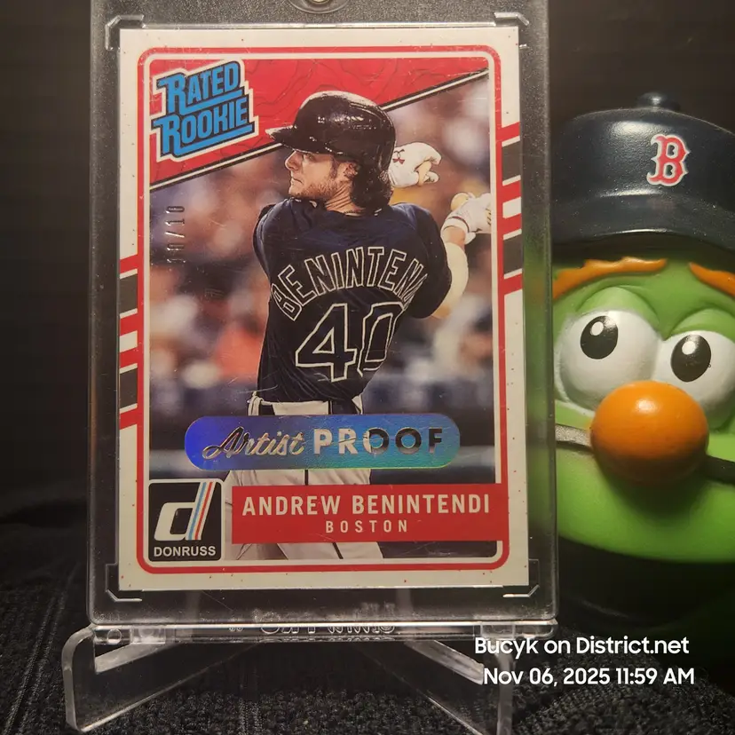 2017 Panini Donruss Artist Proof - Andrew Benintendi Boston Red Sox 10/10