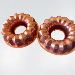 (2) Mini Copper Jello Molds