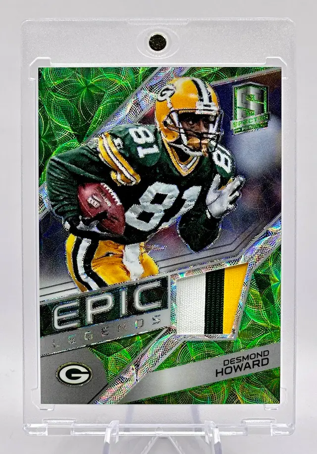 Desmond Howard 2018 Spectra Prizm 3 Color Jersey Patch Color Match Numbered /25 Green Bay Packers