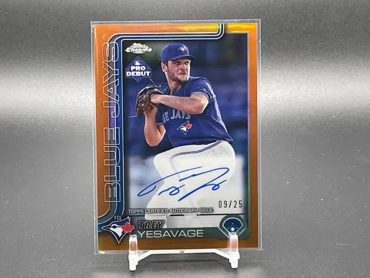 Trey Yesavage 2025 Pro Debut Orange Auto /25 - Toronto Blue Jays