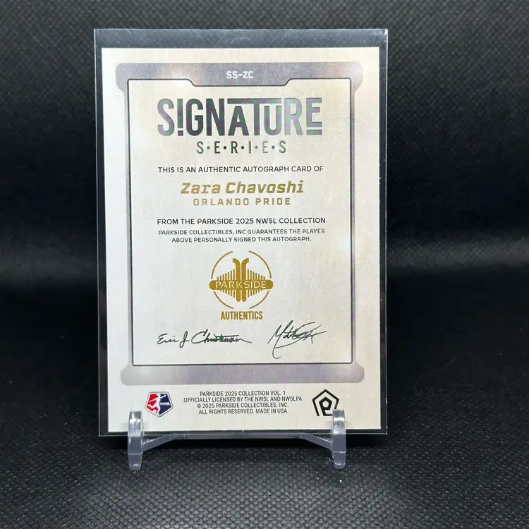Zara Chavoshi Rookie Auto Orlando Pride - 2025 Parkside Signature Series