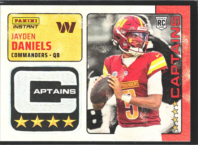 Jayden Daniels RC Rookie Card 2024 Panini Captains Limited Only 351 Made!