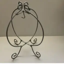 Silver Colored Teacup And Saucer Display