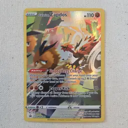 Galarian Zapdos SWSH283 Black Star Promo Full Art Crown Zenith