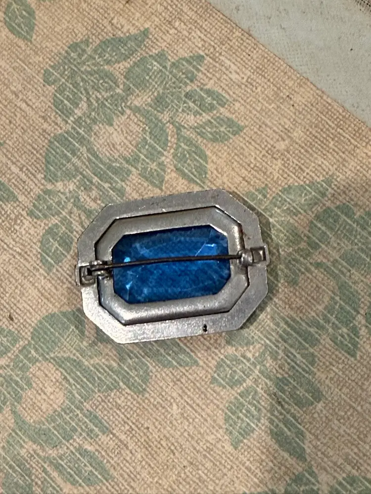 Art Deco Blue Brooch