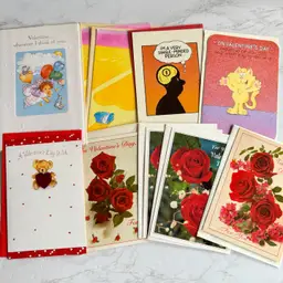 Set of 10 Unused Vintage 80s/90s Valentine’s Day Greeting Cards