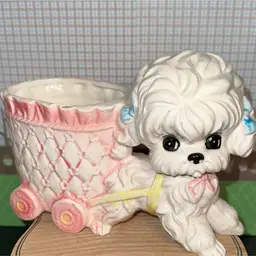Relpo 6212 Dog w/ Cart Nursery Planter (Mr. Toodles Dupe)
