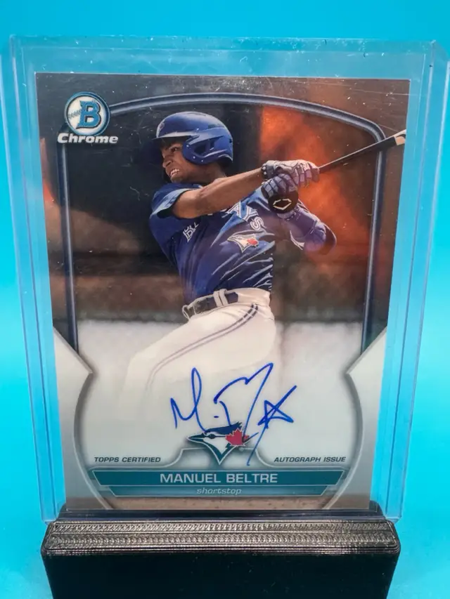 Manuel Beltre Bowman Chrome Auto Toronto Blue Jays