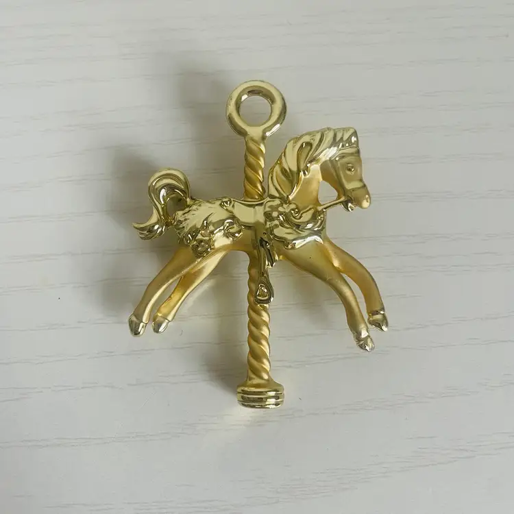 Vintage AJC Brooch Carousel Merry Go Round Horse