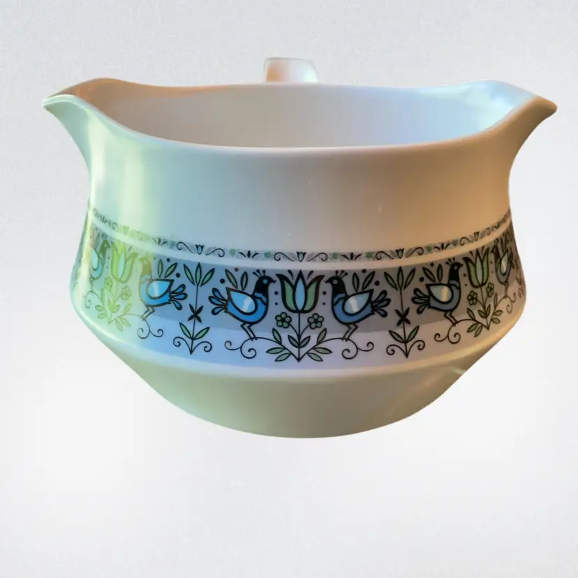 Noritake Progression China Japan Felicity 9028 Double Spout Gravy Boat