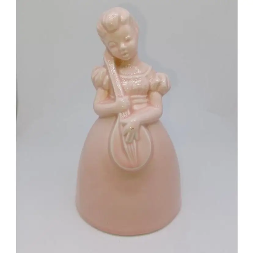 Vintage 1944 Vicki LaCross Figurine/manicure set holder cover only Ceramic Pink vanity