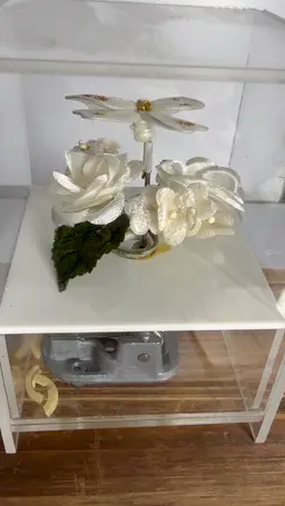 Vintage Butterfly Garden Lucite Music Box “Love Story” Made In Japan