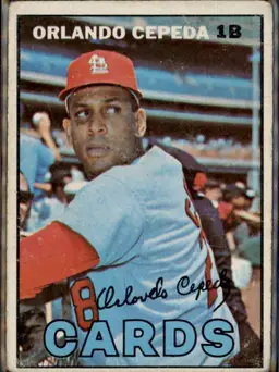 1967 Topps #20 Orlando Cepeda - (pk3) - St. Louis Cardinals
