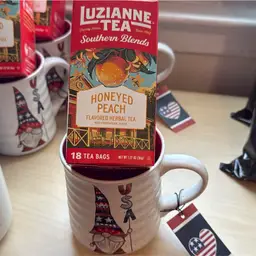 USA Gnome Mug & Luzianne Tea Honeyed Peach Herbal Tea